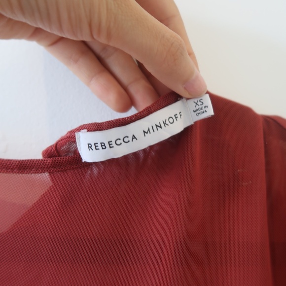 Rebecca Minkoff Sheer Mesh Long Sleeve Top - Picture 2 of 5
